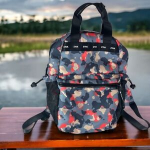 Zyia Color Camo Flux Backpack EUC 2 Handles Large Pockets Padded Laptop Slot